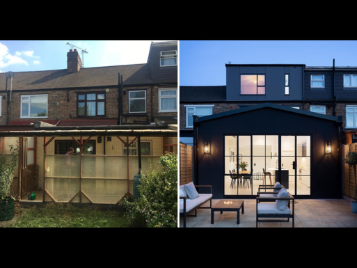 Two-story extension